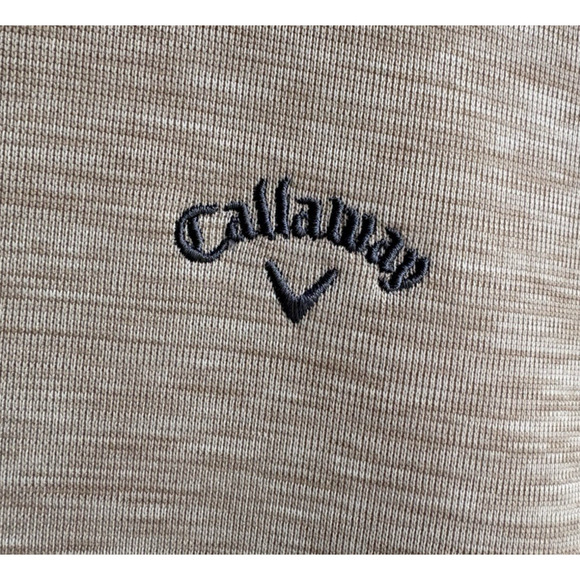 CALLAWAY Performance Fleece Pullover 1/4 Zip Sweater Beige Golf Outdoors XXL - Picture 5 of 11